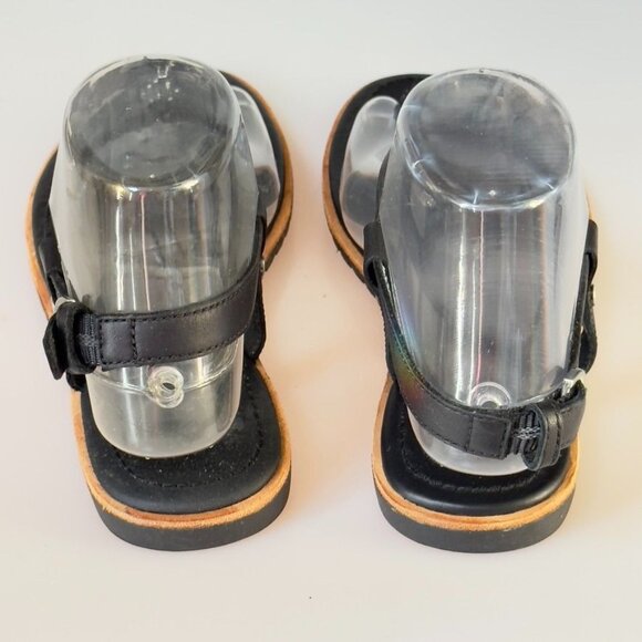 SOREL Women's Black Leather Beaded Sandals Ankle Strap Rubber Sole Size 7 - Picture 4 of 9